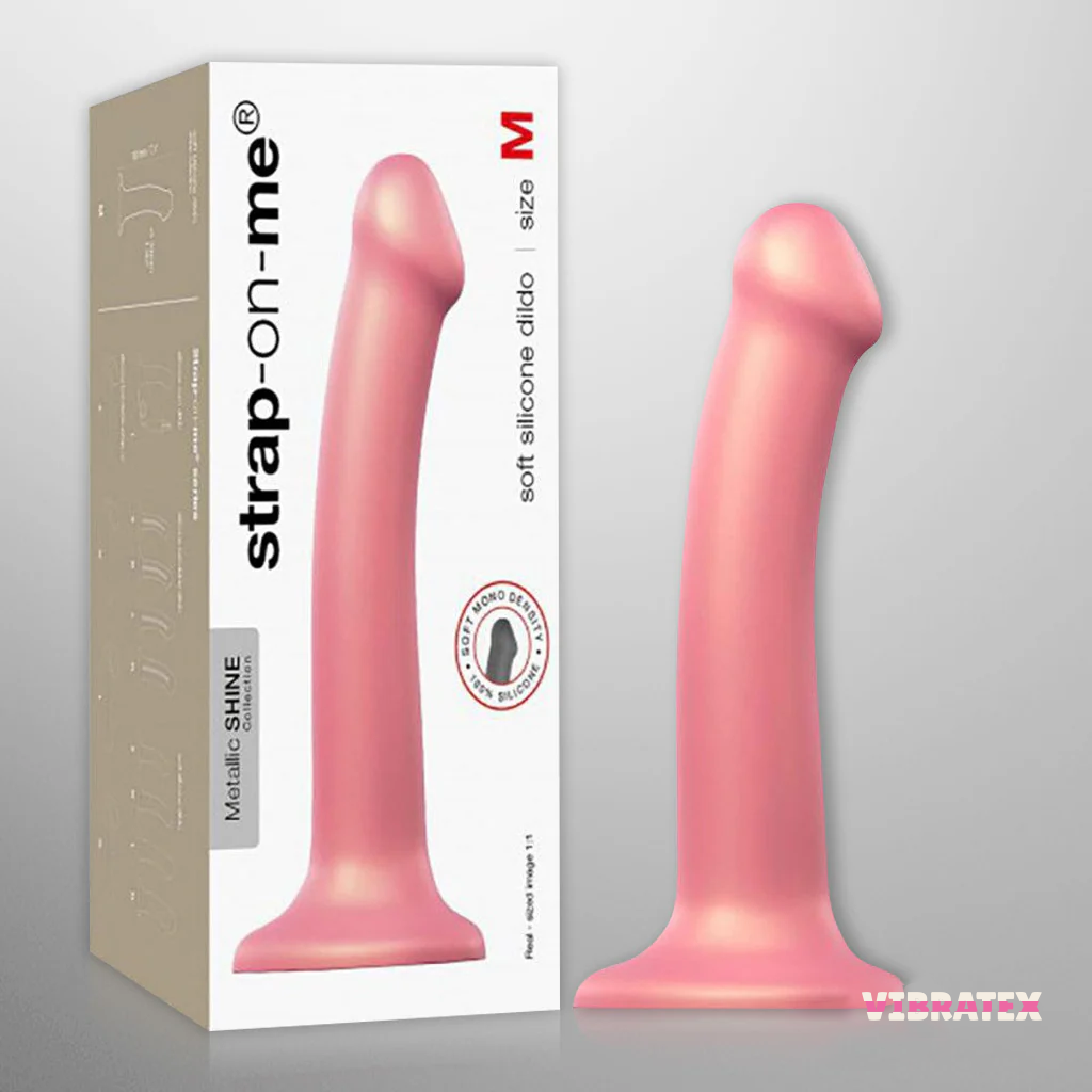 Strap-on-Me Metallic Shine Silicone Dildo