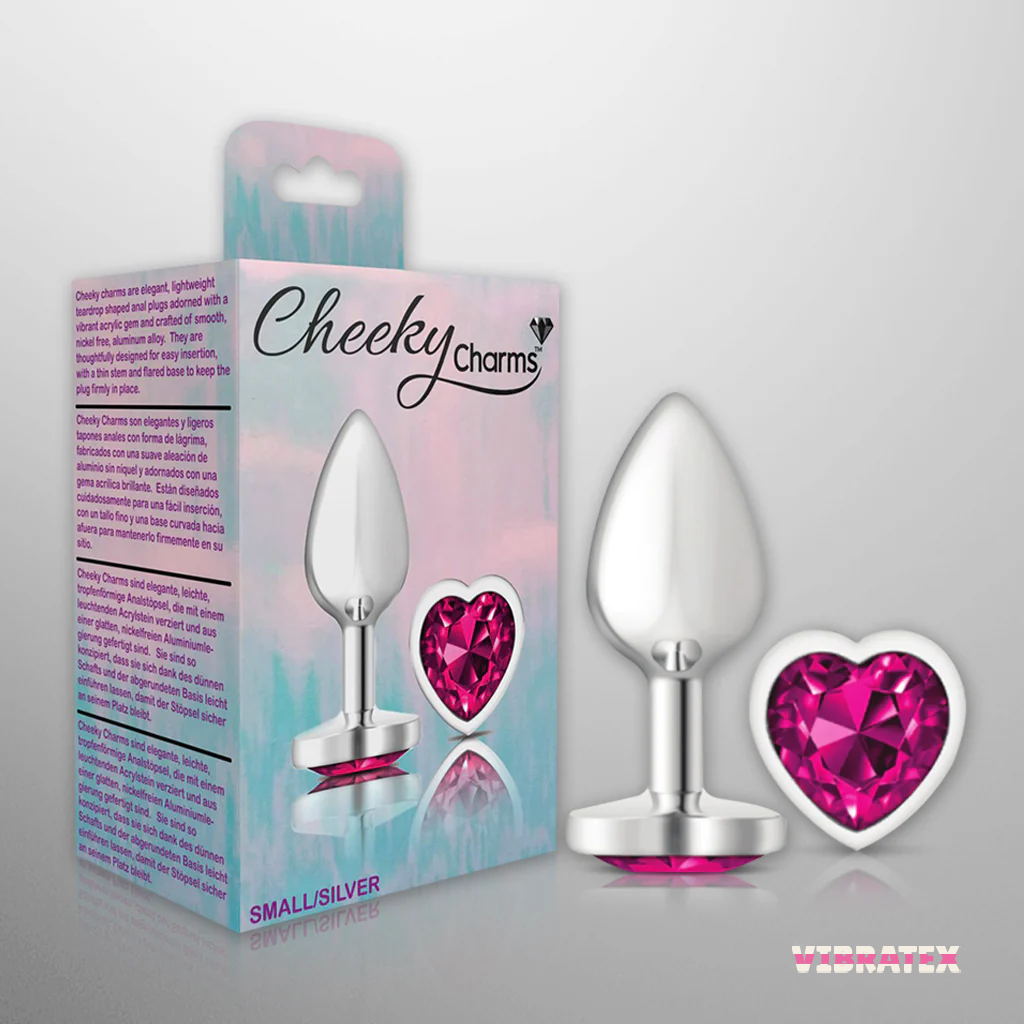 Viben Cheeky Charms Silver Heart Butt Plug